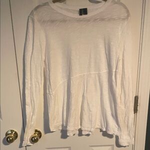 Women's White Long Sleeve Top
